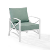 Crosley Furniture Patio Chairs And Chair Sets Mist Crosely Furniture - Kaplan Outdoor Metal Armchair Include Color/White - KO60007WH-XX