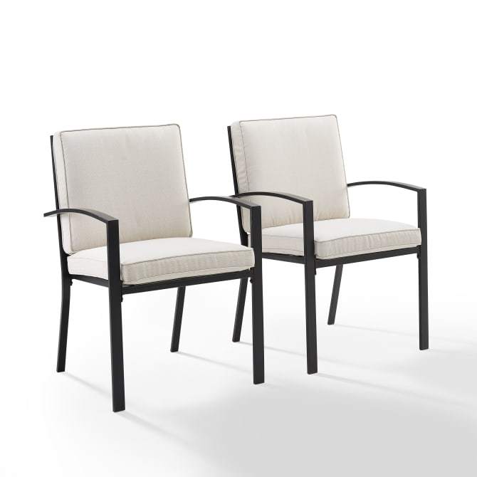 Crosley Furniture Patio Chairs And Chair Sets Oatmeal Crosely Furniture - Kaplan 2Pc Outdoor Metal Dining Chair Set Include Color/Oil Rubbed Bronze - 2 Chairs - KO60025BZ-XX