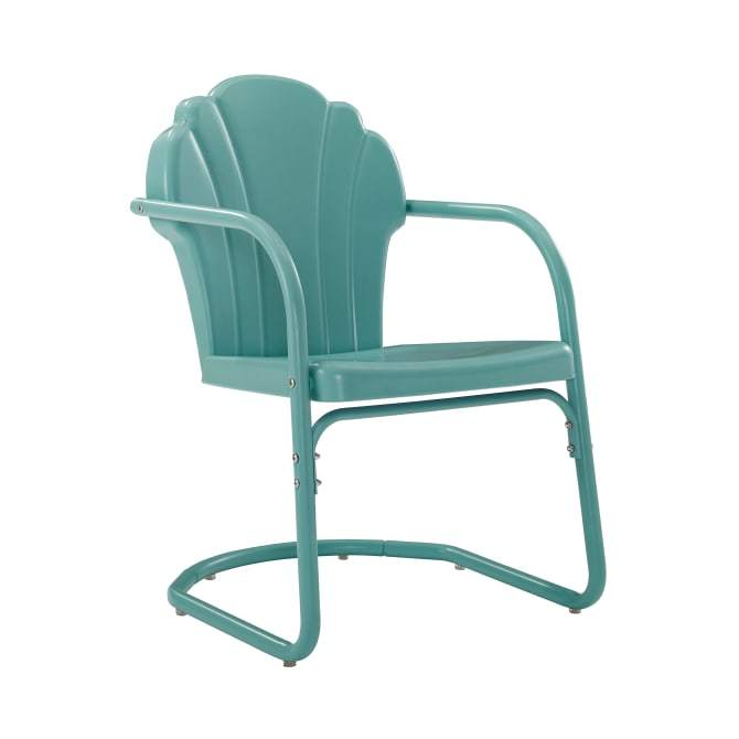 Crosley Furniture Patio Chairs And Chair Sets Pastel Blue Satin Crosely Furniture - Tulip 2Pc Outdoor Metal Armchair Set Include Color - 2 Chairs - CO1029-XX