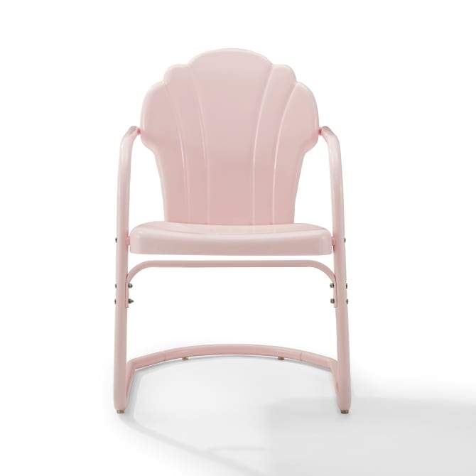 Crosley Furniture Patio Chairs And Chair Sets Pastel Pink Gloss Crosely Furniture - Tulip 2Pc Outdoor Metal Armchair Set Include Color - 2 Chairs - CO1029-XX