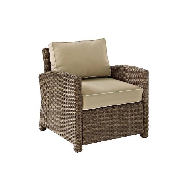 Crosley Furniture Patio Chairs And Chair Sets Sand Crosely Furniture - Bradenton Outdoor Wicker Armchair Include Color/Weathered Brown - KO70023WB-XX