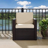 Crosley Furniture Patio Chairs And Chair Sets Sand Crosely Furniture - Palm Harbor Outdoor Wicker Armchair Gray/Brown - KO70088BR-GY - Gray