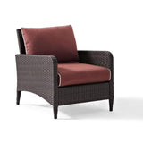 Crosley Furniture Patio Chairs And Chair Sets Sangria Crosely Furniture - Kiawah Outdoor Wicker Armchair Include Color/Brown - KO70066BR-XX