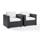 Crosley Furniture Patio Chairs And Chair Sets White Crosely Furniture - Biscayne 2Pc Outdoor Wicker Chair Set Mist/Mocha/White - 2 Chairs - KO70103BR-XX