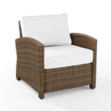 Crosley Furniture Patio Chairs And Chair Sets White Crosely Furniture - Bradenton Outdoor Wicker Armchair Include Color/Weathered Brown - KO70023WB-XX