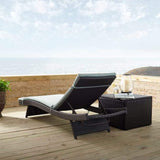 Crosley Furniture Patio Chaise Lounges Crosely Furniture - Biscayne Outdoor Wicker Chaise Lounge Mist/Mocha/White - CO7144BR-XX