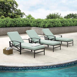 Crosley Furniture Patio Chaise Lounges Crosely Furniture - Kaplan Outdoor Metal Chaise Lounge Include Color/Oil Rubbed Bronze - KO60018BZ-XX