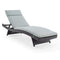 Crosley Furniture Patio Chaise Lounges Mist Crosely Furniture - Biscayne Outdoor Wicker Chaise Lounge Mist/Mocha/White - CO7144BR-XX