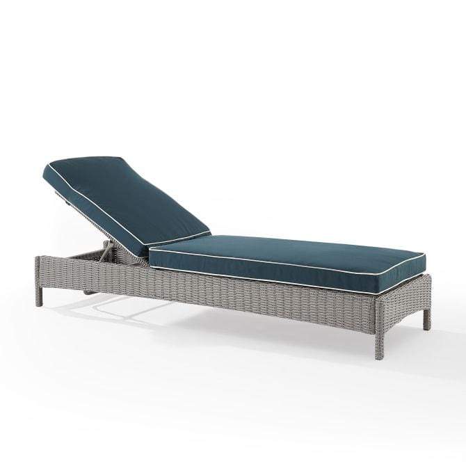 Crosley Furniture Patio Chaise Lounges Navy/Gray Crosely Furniture - Bradenton Outdoor Wicker Chaise Lounge Include Color - KO70070XX-XX