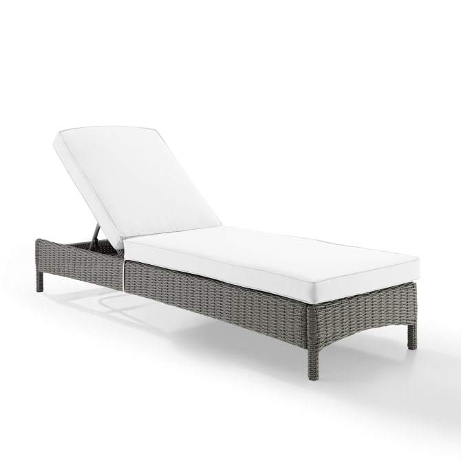 Crosley Furniture Patio Chaise Lounges White/Gray Crosely Furniture - Bradenton Outdoor Wicker Chaise Lounge Include Color - KO70070XX-XX