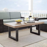 Crosley Furniture Patio Coffee Tables Crosely Furniture - Beaufort Outdoor Wicker Coffee Table Mist/Brown - CO7225-BR - Mist