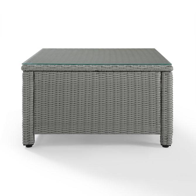 Crosley Furniture Patio Coffee Tables Crosely Furniture - Bradenton Outdoor Wicker Sectional Coffee Table Gray/Weathered Brown - CO7207-XX