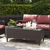Crosley Furniture Patio Coffee Tables Crosely Furniture - Kiawah Outdoor Wicker Coffee Table Sangria/Brown - CO7209-BR - Brown