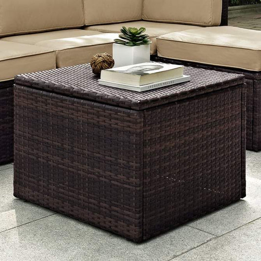 Crosley Furniture Patio Coffee Tables Crosely Furniture - Palm Harbor Outdoor Wicker Coffee Sectional Table Brown - CO7202-BR - Brown