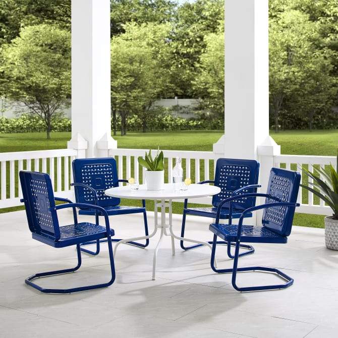 Crosley Furniture Patio Dining Sets Crosely Furniture - Bates 5Pc Outdoor Metal Dining Set - Include Color - Dining Table & 4 Armchairs - KO10017XX