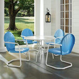 Crosley Furniture Patio Dining Sets Crosely Furniture - Griffith 5Pc Outdoor Metal Dining Set Include Color/White Satin - Table & 4 Chairs - KOD100XXX