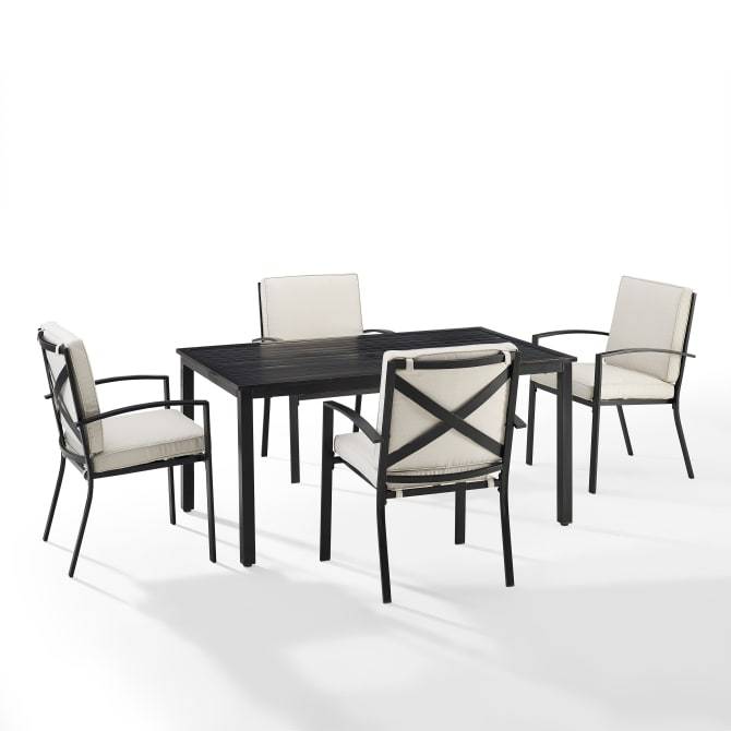 Crosley Furniture Patio Dining Sets Crosely Furniture - Kaplan 5Pc Outdoor Metal Dining Set Include Color/Oil Rubbed Bronze - Table & 4 Chairs - KO60019BZ-XX