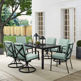 Crosley Furniture Patio Dining Sets Crosely Furniture - Kaplan 7Pc Outdoor Metal Dining Set Include Color/Oil Rubbed Bronze - Table, 4 Swivel Chairs, & 2 Regular Chairs - KO60024BZ-XX
