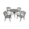 Crosley Furniture Patio Dining Sets Crosely Furniture - Sedona 42" 5Pc Outdoor Dining Set Black - 42" Table & 4 Armchairs - KOD6003BK - Black