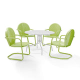 Crosley Furniture Patio Dining Sets Key Lime Gloss Crosely Furniture - Griffith 5Pc Outdoor Metal Dining Set Include Color/White Satin - Table & 4 Chairs - KOD100XXX