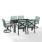 Crosley Furniture Patio Dining Sets Mist Crosely Furniture - Kaplan 7Pc Outdoor Metal Dining Set Include Color/Oil Rubbed Bronze - Table, 2 Swivel Chairs, & 4 Regular Chairs - KO60023BZ-XX