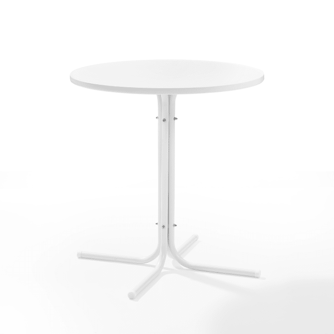 Crosley Furniture Patio Dining Tables Crosely Furniture - Griffith Outdoor Metal Bistro Table White Satin - CO1014-WH - White Satin