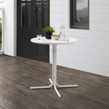 Crosley Furniture Patio Dining Tables Crosely Furniture - Griffith Outdoor Metal Bistro Table White Satin - CO1014-WH - White Satin