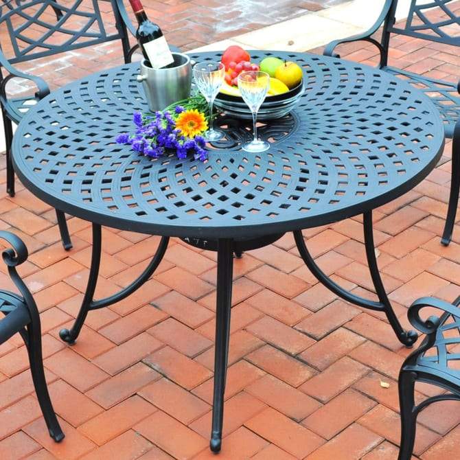 Crosley Furniture Patio Dining Tables Crosely Furniture - Sedona 46" Dining Table Black - CO600148-BK - Black