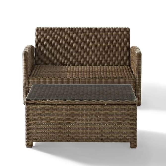 Crosley Furniture Patio Loveseat Sets Crosely Furniture - Bradenton 2Pc Outdoor Wicker Conversation Set Include Color - Loveseat & Coffee Table - KO70025XX-XX