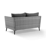 Crosley Furniture Patio Loveseat Sets Crosely Furniture - Richland 2Pc Outdoor Wicker Conversation Set Charcoal/Gray - Loveseat & Coffee Table - CO7317GY-CL - Charcoal