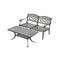 Crosley Furniture Patio Loveseat Sets Crosely Furniture - Sedona 2Pc Outdoor Conversation Set Black - Loveseat & Coffee Table - KO60005BK - Black