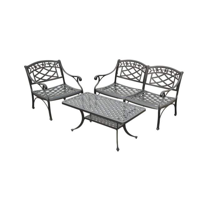 Crosley Furniture Patio Loveseat Sets Crosely Furniture - Sedona 3Pc Outdoor Conversation Set Black - Loveseat, Club Chair, & Coffee Table - KO60003BK - Black