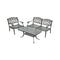 Crosley Furniture Patio Loveseat Sets Crosely Furniture - Sedona 3Pc Outdoor Conversation Set Black - Loveseat, Club Chair, & Coffee Table - KO60003BK - Black
