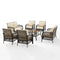 Crosley Furniture Patio Loveseat Sets Crosely Furniture - Tribeca 8Pc Outdoor Wicker Conversation Set Sand/Brown - 2 Loveseats, 4 Armchairs, & 2 Coffee Tables - KO70237BR-SA - Sand