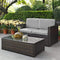 Crosley Furniture Patio Loveseat Sets Gray Crosely Furniture - Palm Harbor 2Pc Outdoor Wicker Conversation Set Include Color/Brown - Loveseat & Coffee Table - KO70002BR-XX