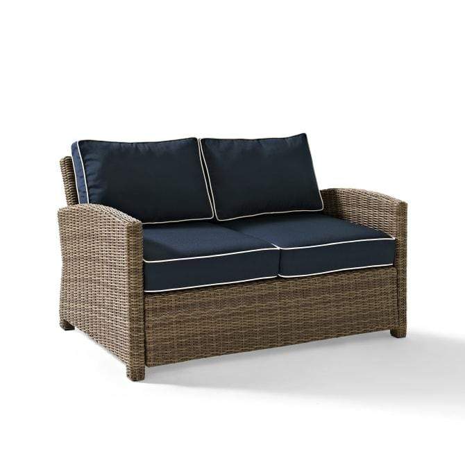 Crosley Furniture Patio Loveseats Navy Crosely Furniture - Bradenton Outdoor Wicker Loveseat Include Color/Weathered Brown - KO70022WB-XX