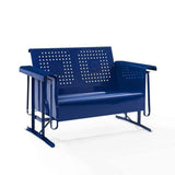 Crosley Furniture Patio Loveseats Navy Gloss Crosely Furniture - Bates Outdoor Metal Loveseat Glider - Include Color - CO1024-XX