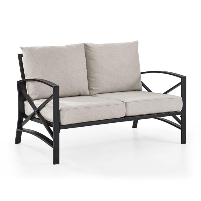 Crosley Furniture Patio Loveseats Oatmeal Crosely Furniture - Kaplan Outdoor Metal Loveseat Include Color/Oil Rubbed Bronze - KO60008BZ-XX