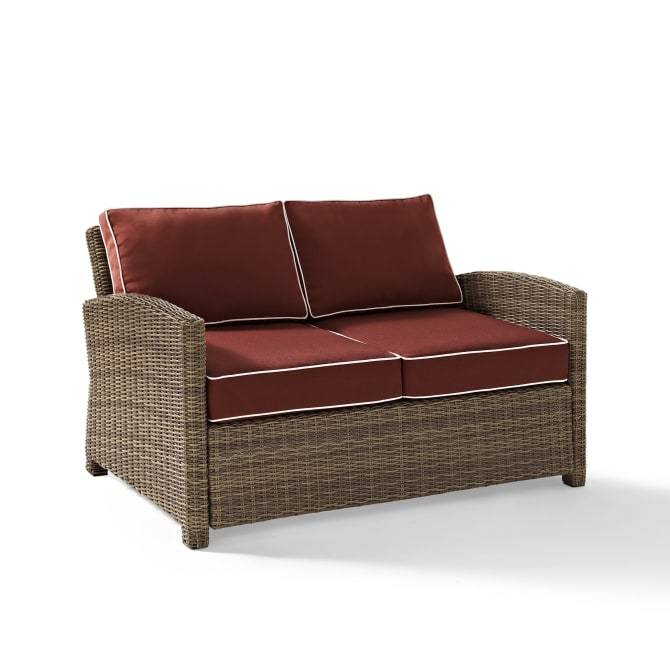 Crosley Furniture Patio Loveseats Sangria Crosely Furniture - Bradenton Outdoor Wicker Loveseat Include Color/Weathered Brown - KO70022WB-XX