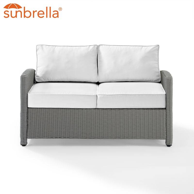 Crosley Furniture Patio Loveseats White Crosely Furniture - Bradenton Outdoor Wicker Loveseat Include Color/Gray - KO70022GY-XX