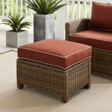 Crosley Furniture Patio Ottomans Crosely Furniture - Bradenton Outdoor Wicker Ottoman Include Color/Weathered Brown - KO70014WB-XX