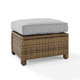 Crosley Furniture Patio Ottomans Gray Crosely Furniture - Bradenton Outdoor Wicker Ottoman Include Color/Weathered Brown - KO70014WB-XX