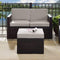 Crosley Furniture Patio Ottomans Gray Crosely Furniture - Palm Harbor Outdoor Wicker Ottoman Include Color/Brown - KO70091BR-XX