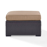 Crosley Furniture Patio Ottomans Mocha Crosely Furniture - Biscayne Outdoor Wicker Ottoman Include Color/Brown - KO70127BR-XX