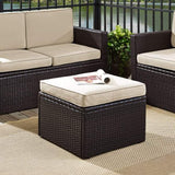 Crosley Furniture Patio Ottomans Sand Crosely Furniture - Palm Harbor Outdoor Wicker Ottoman Include Color/Brown - KO70091BR-XX