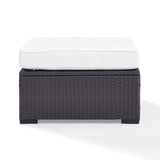 Crosley Furniture Patio Ottomans White Crosely Furniture - Biscayne Outdoor Wicker Ottoman Include Color/Brown - KO70127BR-XX