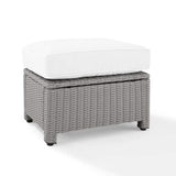 Crosley Furniture Patio Ottomans White Crosely Furniture - Bradenton Outdoor Wicker Ottoman Include Color/Gray - KO70014GY-XX