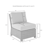 Crosley Furniture Patio Sectionals Crosely Furniture - Bradenton Outdoor Wicker Sectional Center Chair Include Color - KO70017XX-XX