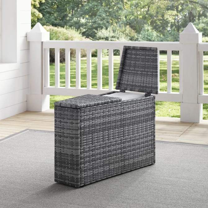Crosley Furniture Patio Sectionals Crosely Furniture - Catalina Outdoor Wicker Arm Table Brown/Gray- CO7210-XX