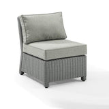 Crosley Furniture Patio Sectionals Gray/Gray Crosely Furniture - Bradenton Outdoor Wicker Sectional Center Chair Include Color - KO70017XX-XX